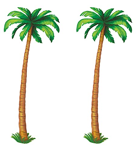 Beistle 2 piece durable jointed cardstock paper palm trees luau b…