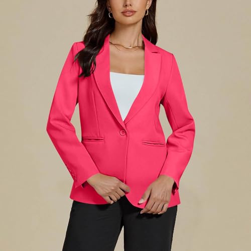 Blazers for Women Office Professional Blazer Notch Collar Blazer Lightweight Open Front Cardigan with Pockets3