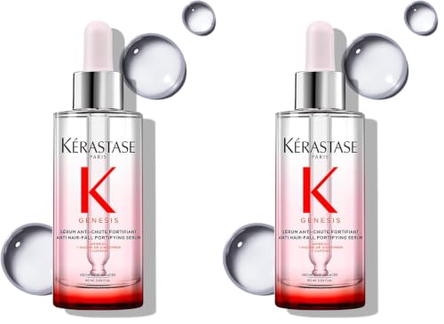 Image of Kerastase Genesis Anti-Hair Fall Serum 90ml | Hair Serum for Hair Fall Control | Strengthens Hair | Infused with Aminexil 1.5%, Ginger Root & Caffeine (Pack of 2)