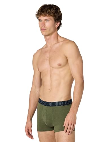 Under Armour Men's Cotton Boxerjock Brief Underwear, 3" Inseam, 3-Pack, Marine Od Green, 4X-Large - image 1