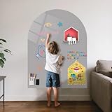 UCMD Kids Arch Magnetic Wall Decal, 40" x 32" - Upgraded Adhesive, Includes Dry Erase Board, Magnetic Case, 5 Water-Based Whiteboard Markers (Grey)