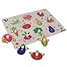 freneci Klassisches Holz Peg Puzzles Verkehr / Tier / Obst / Gemüse Puzzle Spielzeug - Gemüse