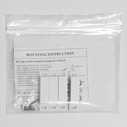 GAGALOR 2 conjuntos de interruptor magnético NO&NC sensor de contato de porta montado em superfície
