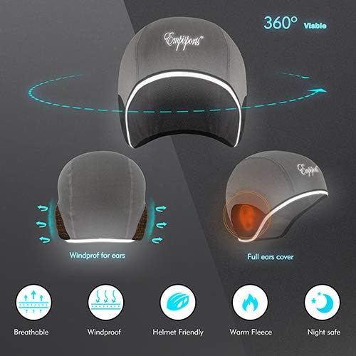 Miniatura 2 de Forro térmico para casco con diseño de calavera, protección contra el viento, para invierno, cálido, ciclismo, correr, esquí, invierno