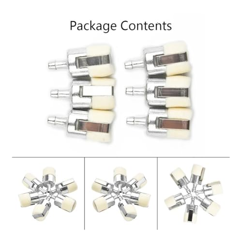 Filtros de combustible de 6 piezas para motosierras 30cc compatibles con OEM 13120519831 4