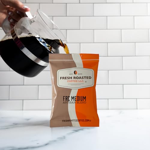 Image of Fresh Roasted Coffee, FRC Medium Roast Blend Drip Ground Fractional Packs, Medium Roast, Kosher, 2.25 oz, 96 Count