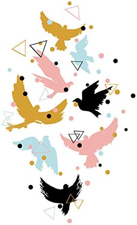 Walls By Me - Peel and Stick Poster Print Blue and White Birds Wall Art 8708-8in x 12in (20x31cm) -, Repositionable and Removable - Unframed