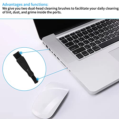 Lechengjia Staub Stecker Set Kompatibel,Laptop Port Silikon Schutz Anti Staub Stecker Kappen Abdeckungen, mit Zwei Bürsten und einem klaren Aufbewahrungskasten (18)
