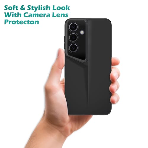 Image of Amazon Brand - Solimo Ultra-Thin Blade Runner Series Matte Finished Camera Protection Soft Back Cover for Samsung Galaxy S24 5G - Black
