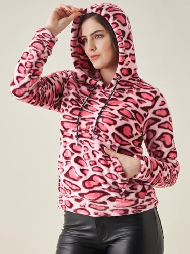 Image of Modeve Full Sleeve Printed Women Sweatshirt with Hood and 2 Pockets for WinterII Winter Wear II Hoodie