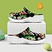 JZDACH Toddler's Fashion Outdoor Beach Pool Shoes for Cute Summer Style, Skull Weedleaf Leaves Black