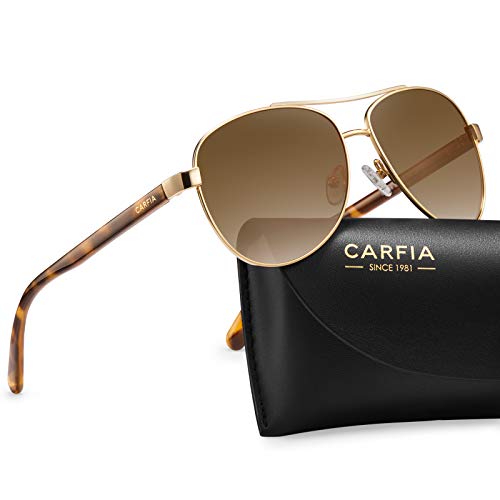 Carfia Polarized Sunglasses for Women UV Protection Outdoor Glasses Ultra-Lightweight Comfort Frame