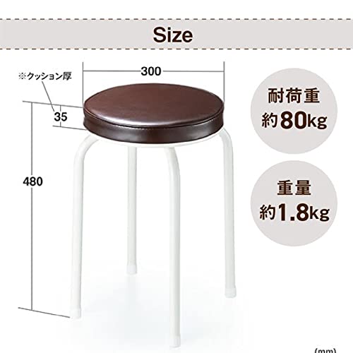丸椅子　（７点中７点目） パイプ丸イス シルバー/ブラック YZX-01(SB) - as kitchen（アズキッチン）