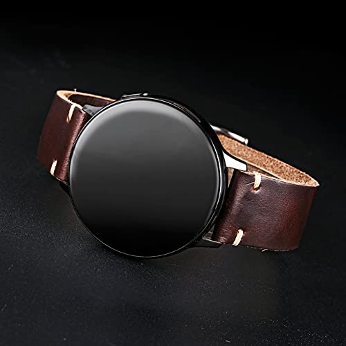 Image of hemsut h Leather Watch Bands for Men, Horween Quick Release Leather Watch Strap Vintage Watch Replacement Wrap of 18mm, 20mm, 22mm