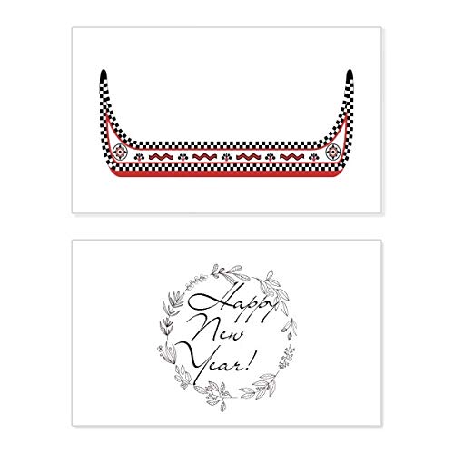 Tarjeta conmemorativa de Año Nuevo Chino, Barco Dragón de Taiwán y mensaje de bendición tradicional