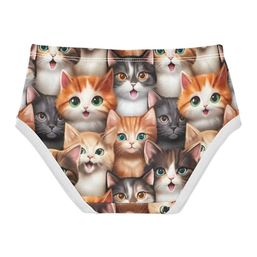 Designer Girls Underwear Toddlers 2t Cotton Cute Panties Girl Cute Cartoon Kittens Funny Cat Kids Briefs Undies2