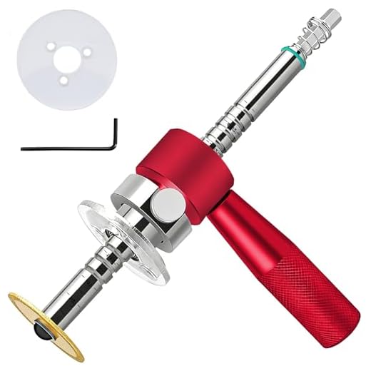 0-5''Adjustable Inside Pipe Cutter for PVC & ABS, Diamond Blade, fits Drill | 1s depth adjustment, aluminum handle & 3'' baffle, internal cutter delivers smooth flush cuts in confined plumbing spaces