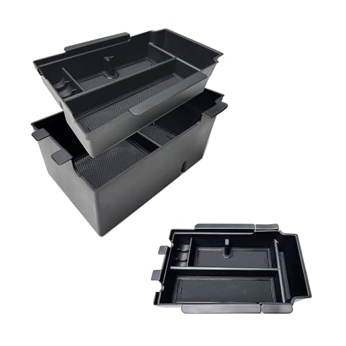 AZZIGO 2026 Crosstrek Center Console Organizer for 2024 2025 2026 Subaru Crosstrek Accessories Armrest Storage Box Double-Layers Tray Durable Odorless