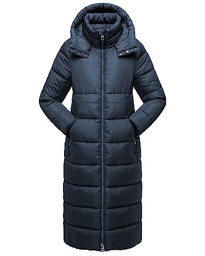 NUTEXROL Womens Winter Maxi Long Parka Coats Puffer Down Quilted Jacket with Hood