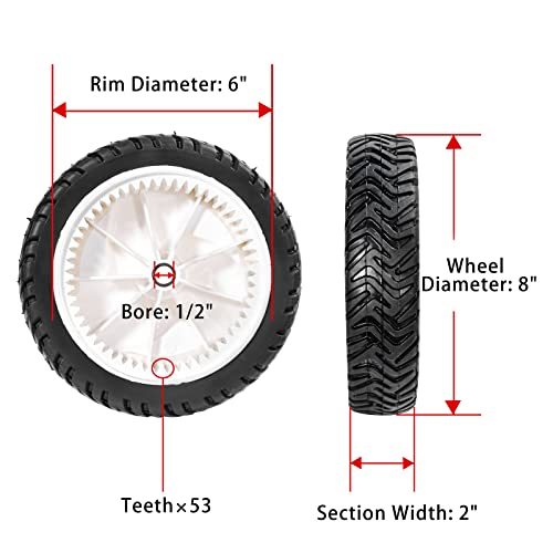 Parts Camp Replaces 105-1815 Wheel Gear Assembly Front Drive Wheels Fit Toro 22" Recyclers 20001-20111(Pack Of 2) #TOP1