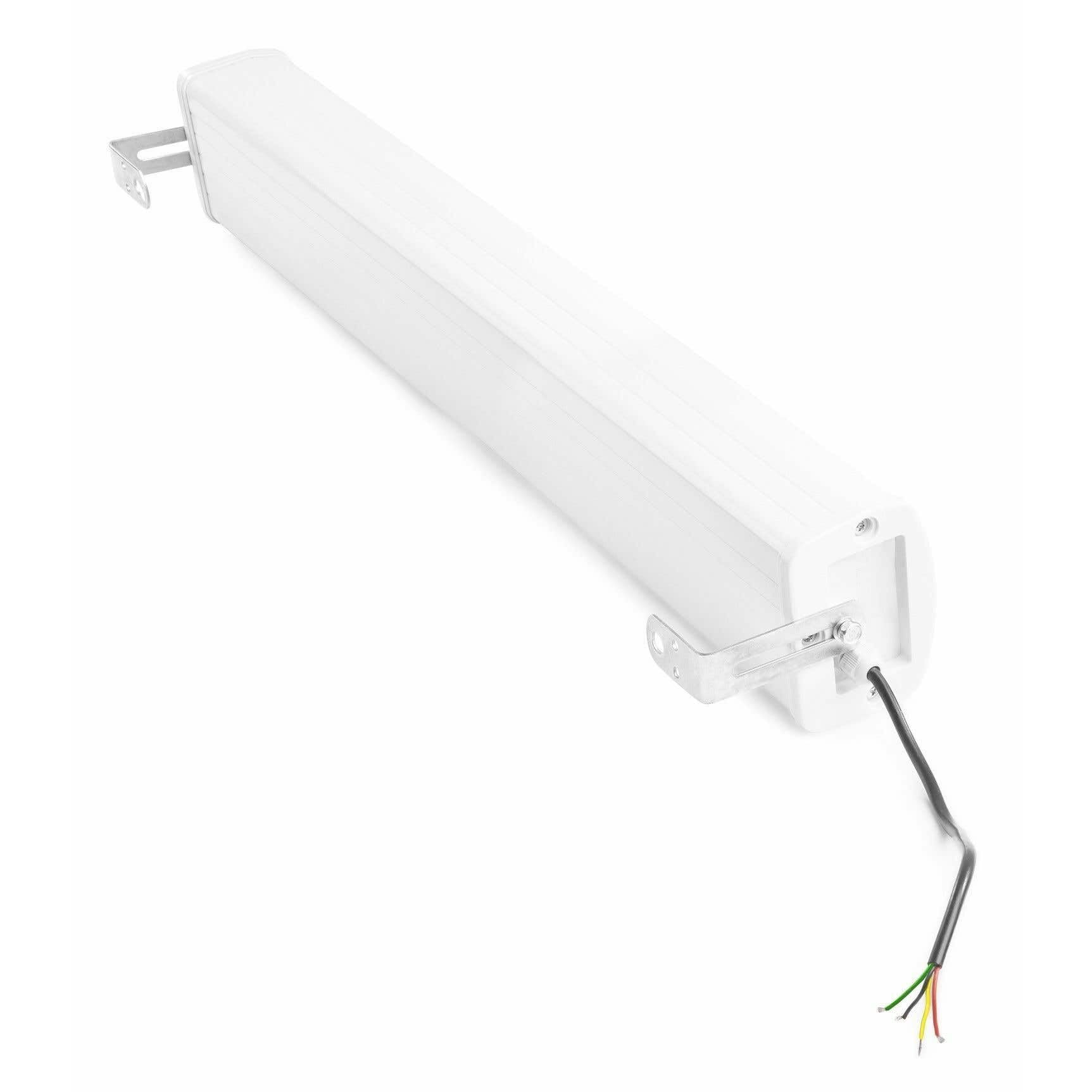 Power Dynamics ICS8 - Colonne de Son Blanche, 40W, Idéale pour Un Montage Discret dans Les Salles de Conférences, Églises ou Halls, Livré avec Étrier de Montage et Câble