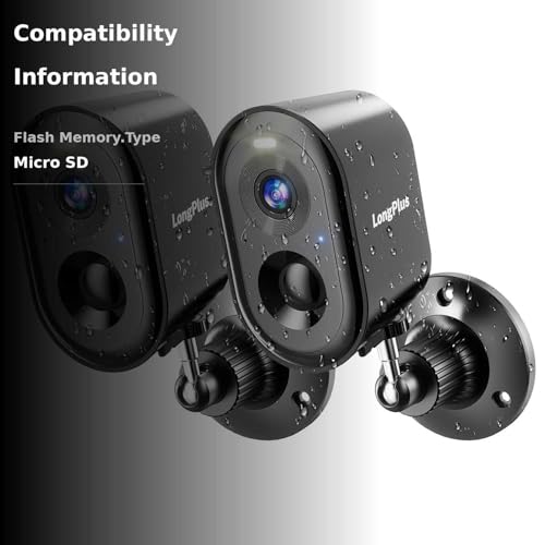 LongPlus 2K Vicohome Security Cameras Wireless Outdoor, Wireless Camera for Home Security, WiFi Cameras Outdoor w/AI Motion Detection, 2-Way Talk, Cloud/SD Storage, 2Pack