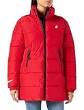 chaqueta snow superdry mujer Código Superdry Superdry Longline Sports-Amortiguador Chaqueta, Risk Red, XS para Mujer