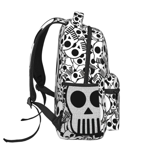 Sac à dos de voyage léger avec rangement multi-poches noir et blanc - 3