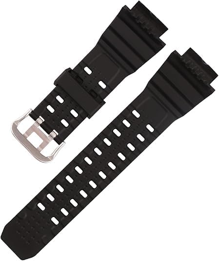 Topuly Resin Watch Band replacement for Casio G Shock 10455201 GW9400 GW-9400 GW-9400-1 GW-9400BJ-1 GW-9400J-1 RANGEMAN GW-9200 GW-9300 G-9400 Strap Wirstband accessories for Men and Women (Black)