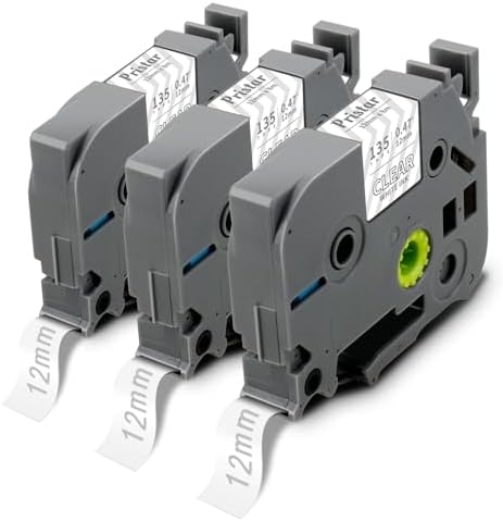 Genuine Brother TZe141 Label Tape - 3/4 Inch Black On Clear For PT-7600 Label Maker