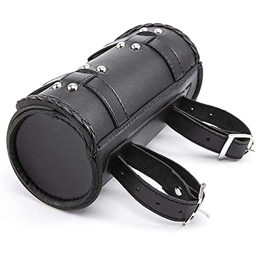 Bolsa de Horquilla para Moto de Cuero PU Negra miniatura 5