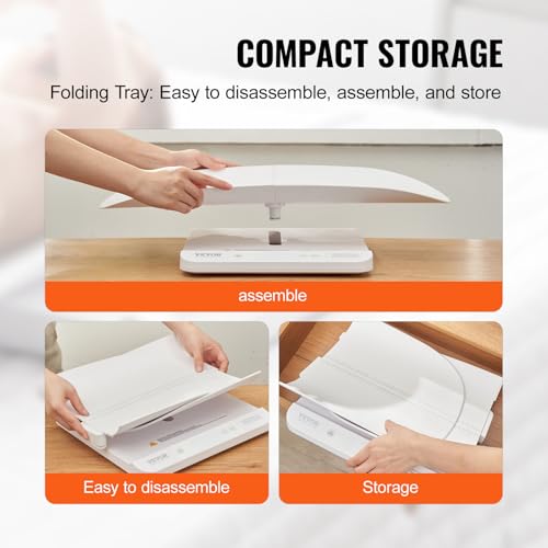 Image of VEVOR Baby Scale, 2-in-1 Infant Weight Scale with Detachable Tray, Digital Baby Scale for Weighing with Hold & Tare Function, 5 Units for Babies, Toddler, Pet, 66LBS Capacity (3 x Battery Included)
