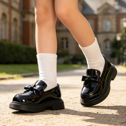 Image of KIDSUN Toddler Boy's Girl's Dress Shoes Comfort Lace-Up Oxford School Uniform Shoes Loafer Flats (Toddler /Little Kid)