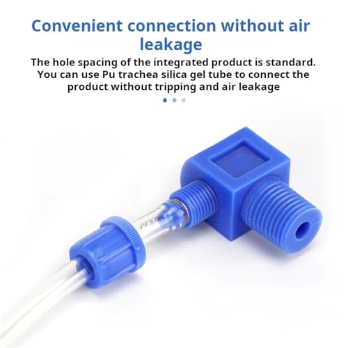 Conector de rosca en L de giro rápido para tuberías con codo de plástico POM 4