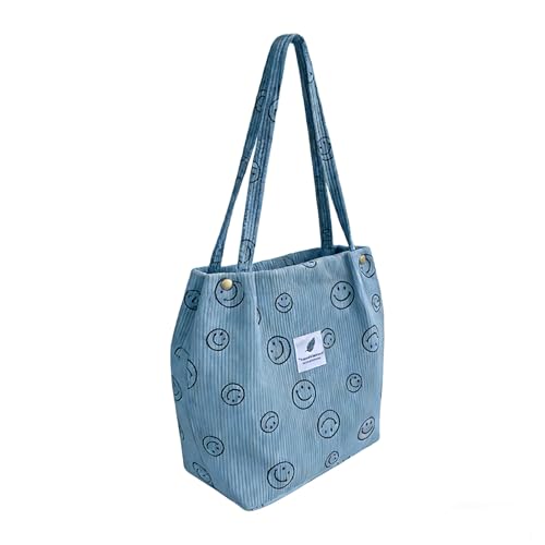Image of JARKJARD Corduroy Tote Bag Aesthetic Cute Tote Bags Large School Shoulder Bags for TeenGirls Trendy Stuff