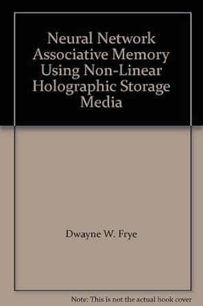 Neural Network Associative Memory Using Non-Linear Holographic Storage ...