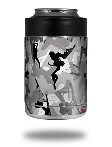 WraptorSkinz Sexy Girl Silhouette Camo Gray - Decal Style Skin Wrap fits Yeti Rambler Colster and RTIC Can (Cooler NOT Included)