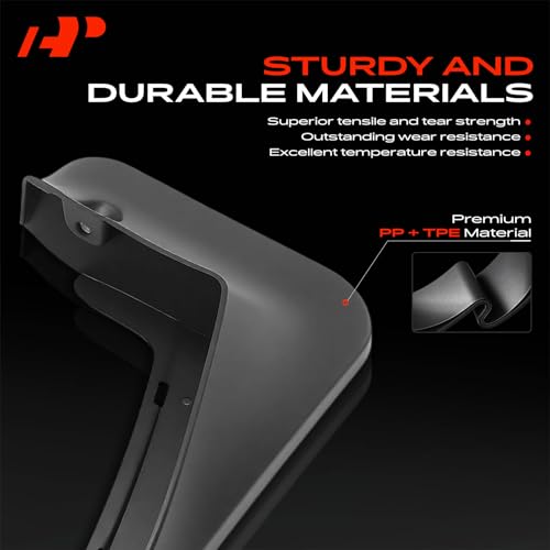 Image of A-Premium Mud Flaps, No Drilling Required Splash Guards with Accessories | Compatible with Nissan ARIYA 2023-2024 Sport Utility, Set of 4 Front and Rear