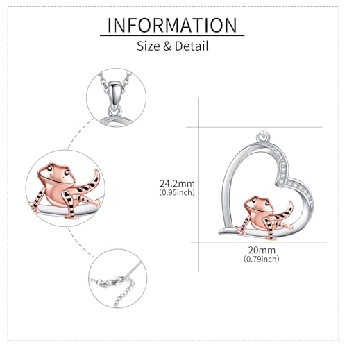 Bearded Dragon Sterling Silver Pendant Necklace - Lizard Jewelry Gifts for Women3