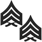 Marine Corps USMC chevron black Scratch Resistant SGT Sergeant E-5 Pair