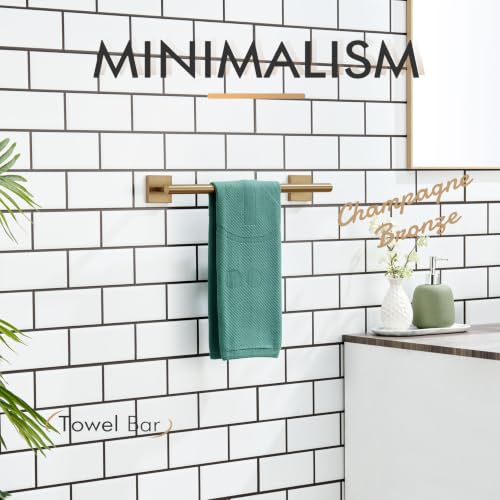 Image of KOKOSIRI Bathroom Towel Bars 12 Inch Towel Ring Champagne Bronze 30CM Hand Towel Holder for Bath Kitchen Wall Stainless Steel B4005CPG-L12