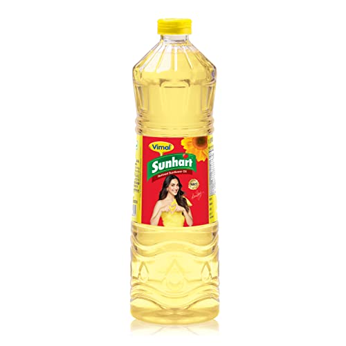 Image of Vimal Sunhart Sunflower Oil: Refined for Optimal Nutrition | Healthy Cooking Oil for All Your Culinary Needs | 1L