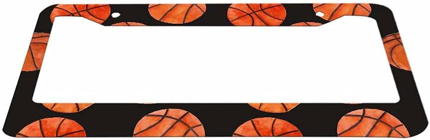 Decorative License Plate Frame Blank Basketball Court Car Tag Frame Aluminum Auto License Plate Holder for Men Women image 2