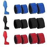 12 STK Angeln Rutenbänder, Angelrute Gürtel, Angelruten Gurte, Elastische Einstellbar Angelrutenriemen, für Feste Handangel Spinnruten Spinning Rute Feeder Angelzubehör + 3 Rutenkappe
