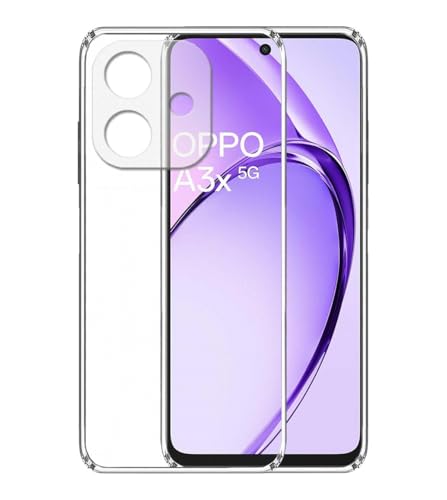 Image of COVERBLACK Soft Rubber Silicon Clear Back Cover Compatible Model for Oppo A3 5G - Transparent