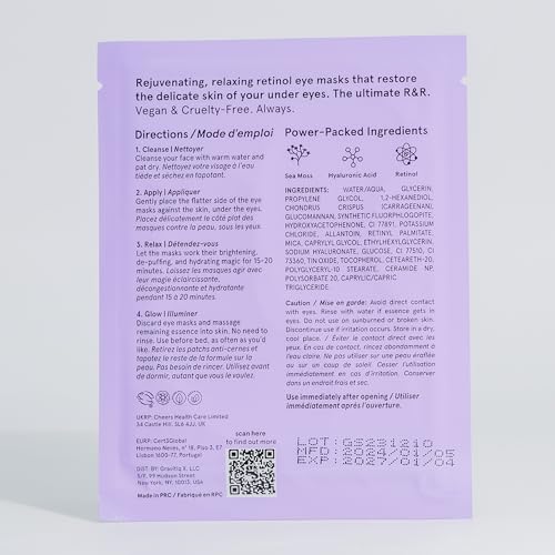 Grace & Stella Under Eye Masks For Dark Circles (Purple, 24 Pairs) - Gel Eye Mask With Retinol - Restoring Under Eye Patches For Puffy Eyes And Dark Circles thumb #6