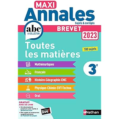 Maxi Annales Brevet 2023-Corrig&eacute;