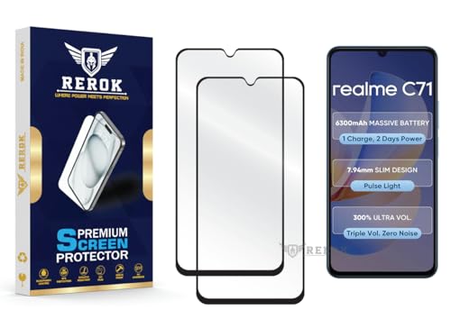 Image of Gorilla Tempered Glass Screen Protector Compatible with Realme C71 [Pack of 2] | Edge-to-Edge, Bubble-Free, Case Friendly, Easy Installation Kit
