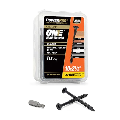 Tornillos multipropósito Power Pro #10x2-1/2 pulg. 78 piezas