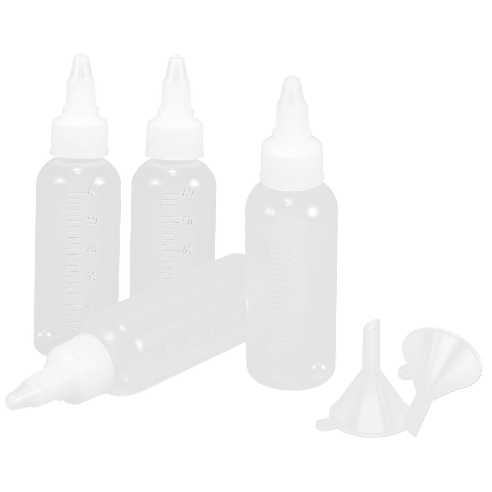 DOITOOL 1 Set Paint Mixing Bottle Plastic Dipper Bottles for Paint Storage for Model Painting Easy to Refill and Use Includes Funnels for Precise Dispensing